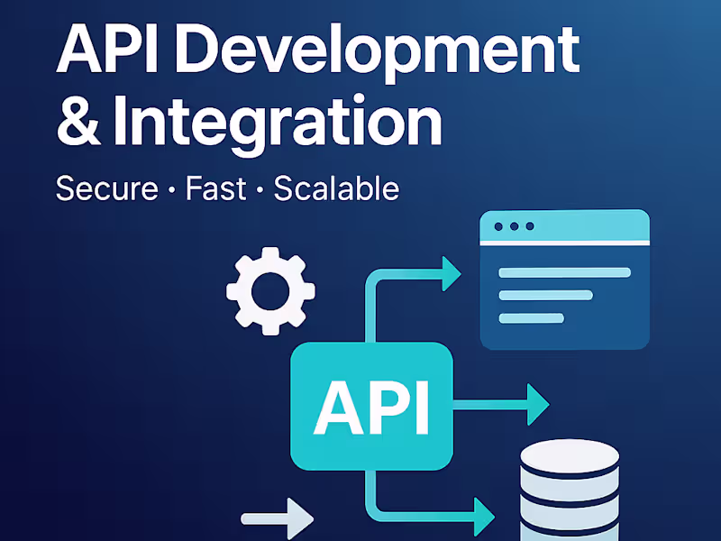 Cover image for API Development & Integration | Secure, Fast & Scalable