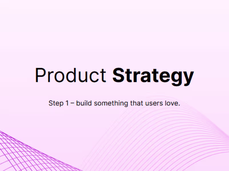 Cover image for Product Strategy