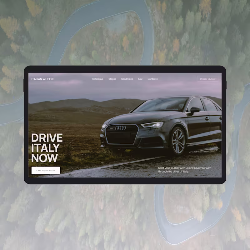 Cover image for Landing Page Design for Car Rental in Italy — Drive Italy Now
