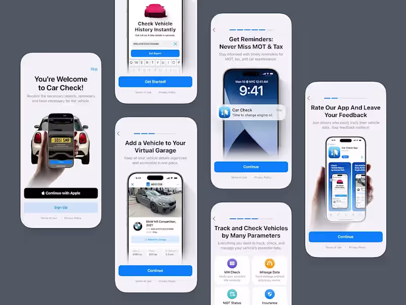 Cover image for Car Check App Onboarding