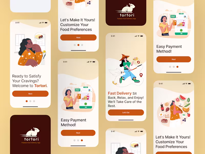 Cover image for 👋 HI Design lover's this is the food delivery app onboardin...