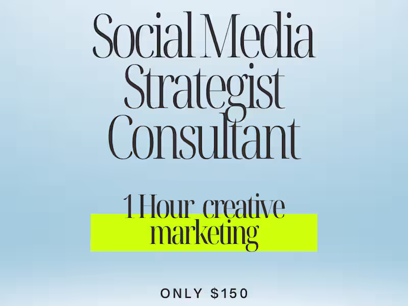 Cover image for Social Media Strategist Consultant