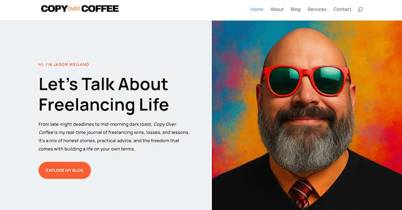 Cover image for Copy Over Coffee: A Freelance Comeback Blog
