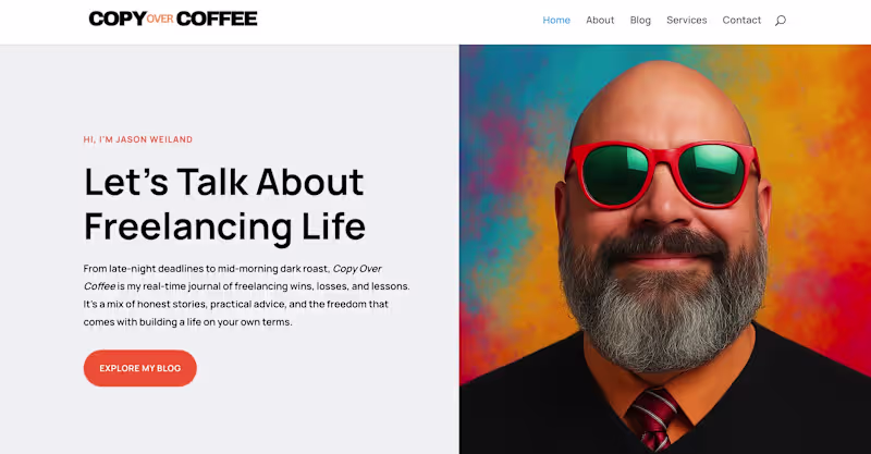Cover image for Copy Over Coffee: A Freelance Comeback Blog