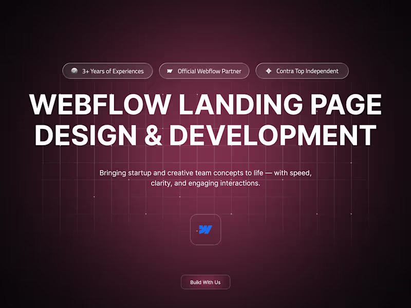 Cover image for Webflow Landing Page Design & Development