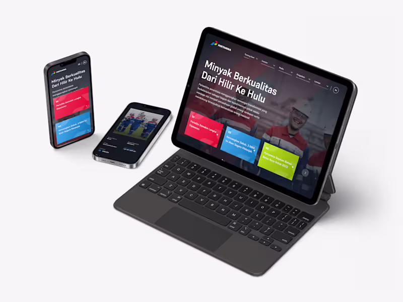 Cover image for Pertamina : Landing page & UI UX design