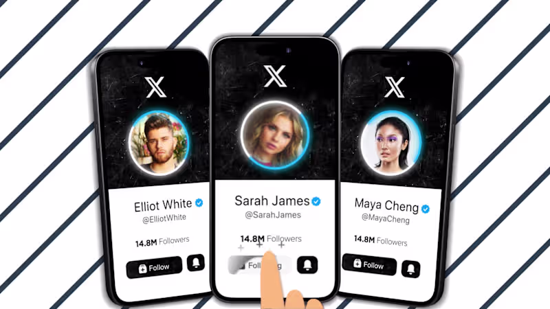 Cover image for X Twitter 3D Phone Follow Animation