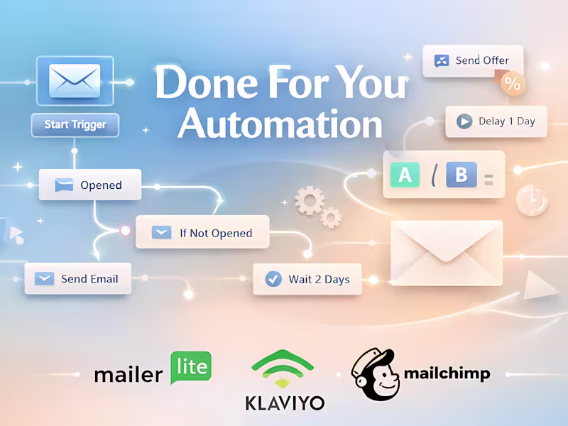 Cover image for Email Automation Setup + Custom Workflow Design