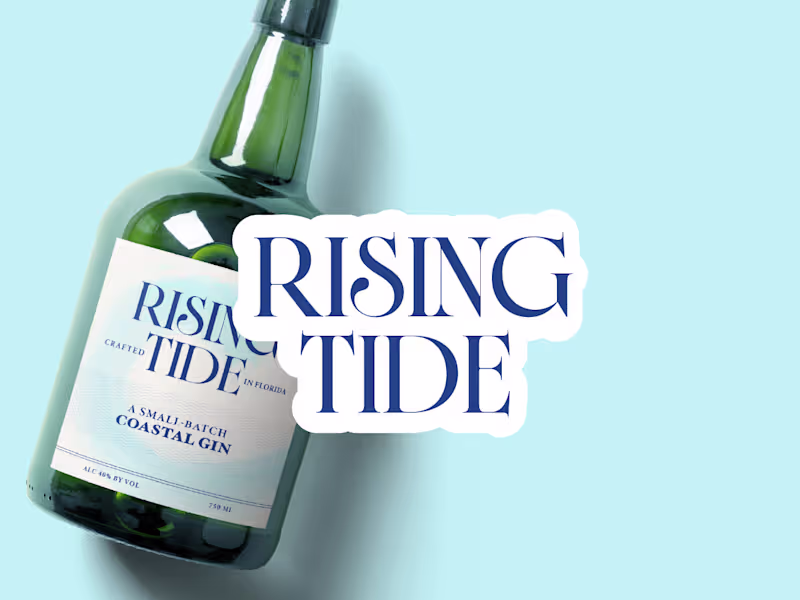 Cover image for Rising Tide Gin, 2025, In-House
Illustrator