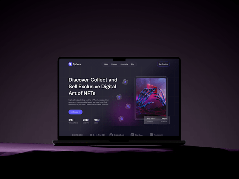 Cover image for Sphere — Framer NFT Template