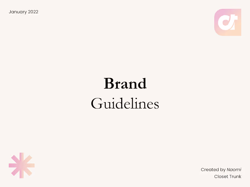 Cover image for Brand Guidelines on Behance