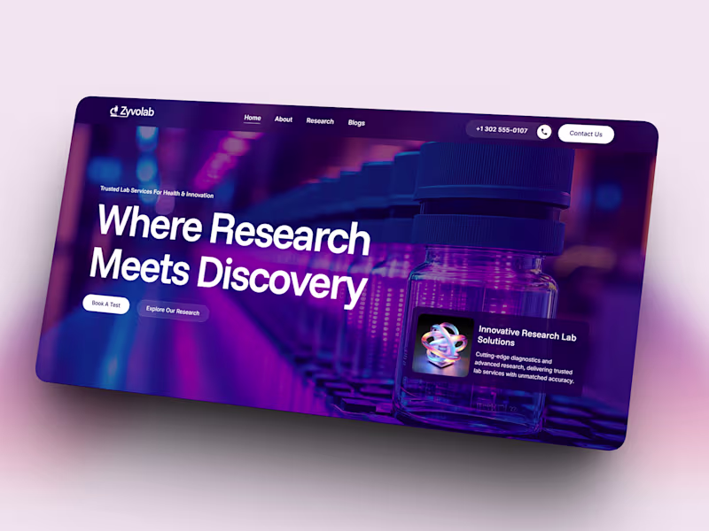 Cover image for Zyvolab Framer Template for Laboratory