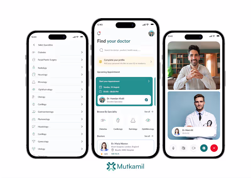 Cover image for Doctor Appointment Mobile App UI