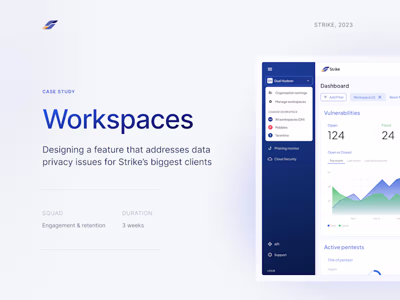 Cover image for Strike Workspaces (Case Study) on Behance