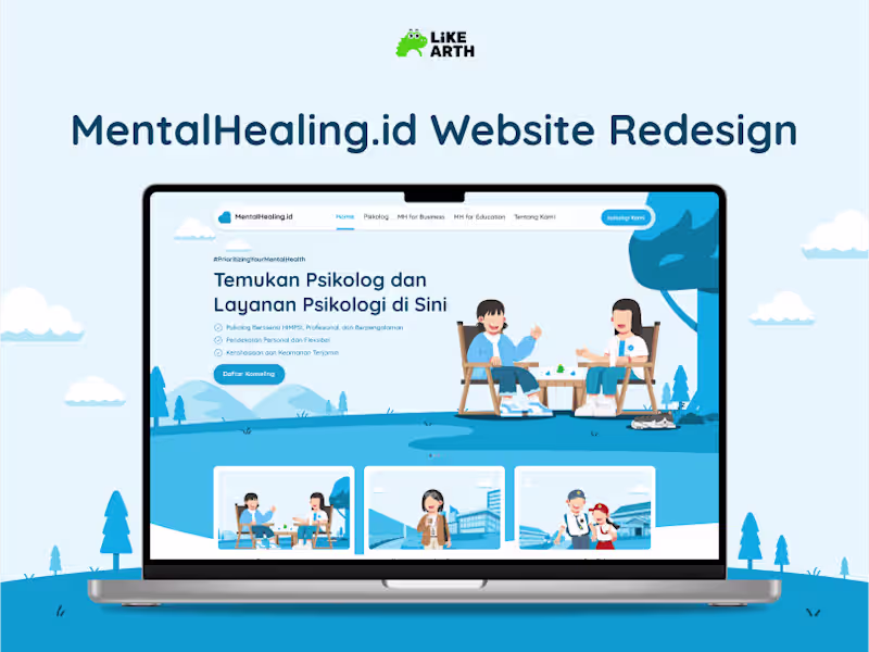 Cover image for MentalHealing.id - Website Redesign