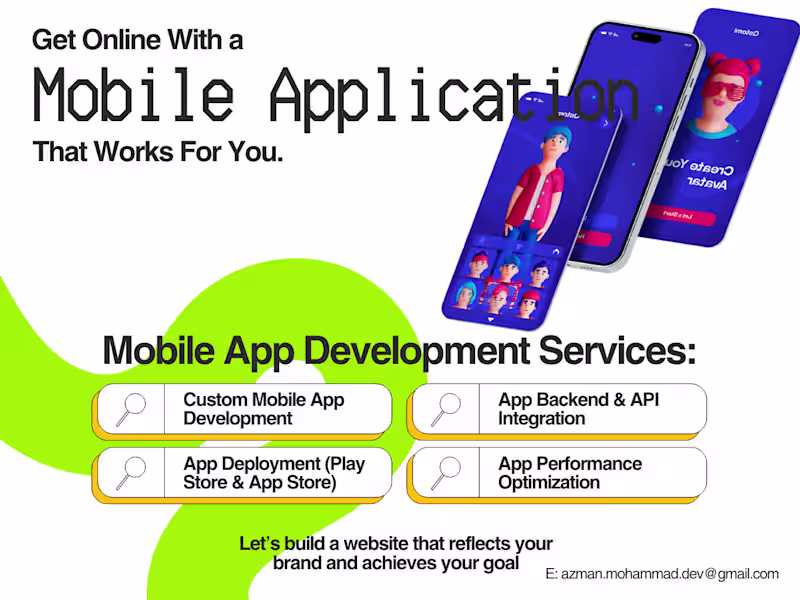 Cover image for Mobile App Development (React Native + Expo)