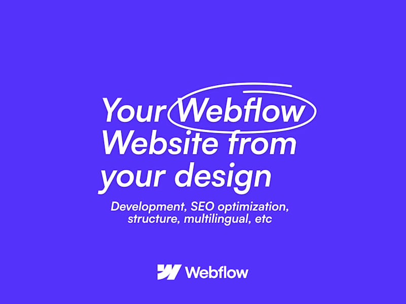 Cover image for Webflow development with your design