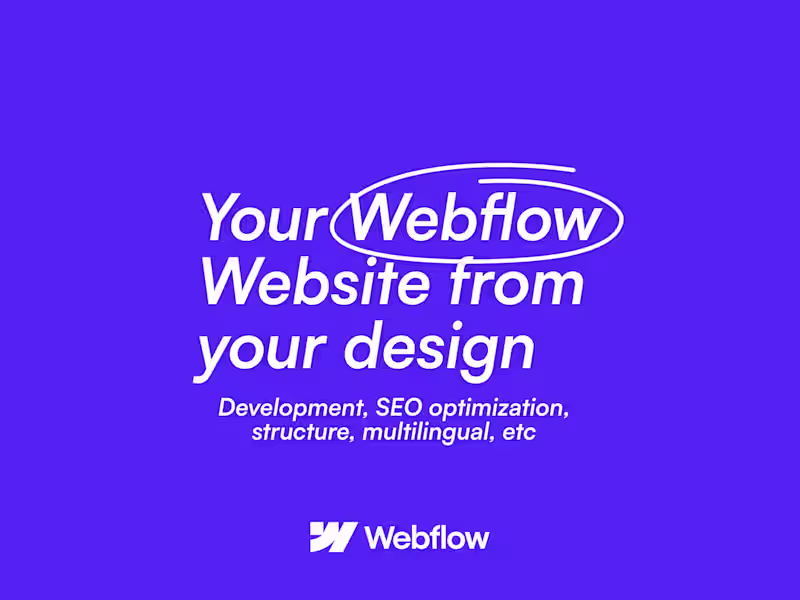Cover image for Webflow development with your design