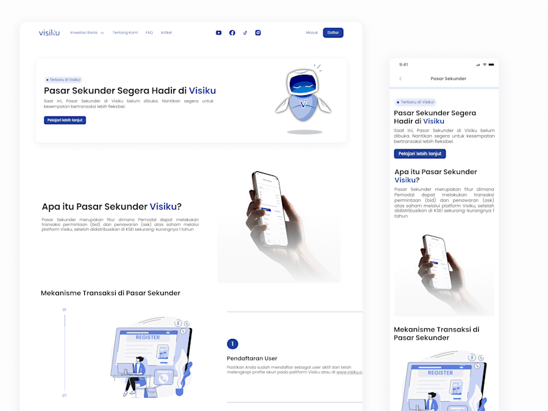 Cover image for Visiku Website and App Redesign
