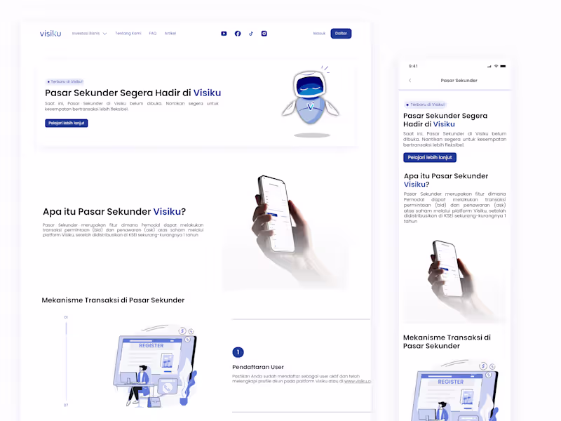 Cover image for Visiku Website and App Redesign