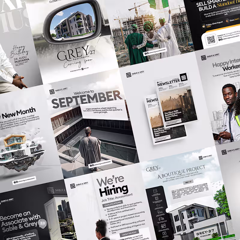 Cover image for Real Estate Social Media & Marketing Collateral for Sable & Grey