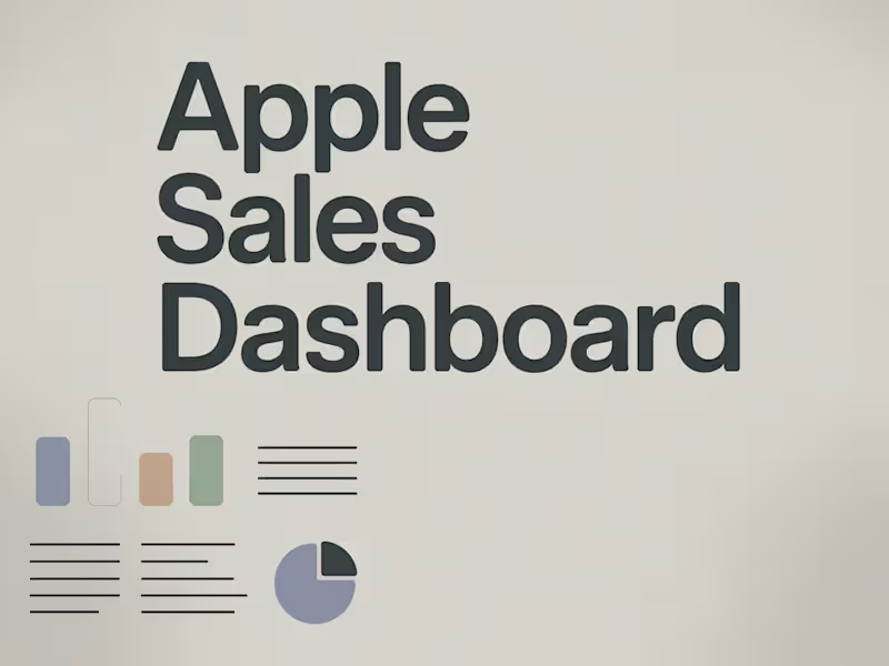 Cover image for Apple Sales Dashboard 