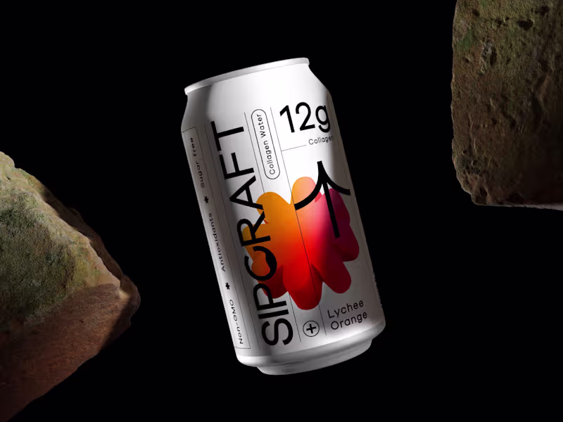 Cover image for SIPCRAFT -- Collagen Water / Can Label Design ::