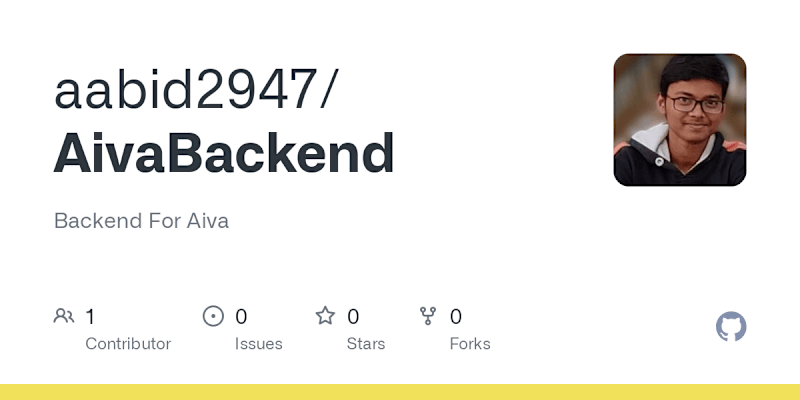 Cover image for Aiva Backend Development for AI Virtual Assistant