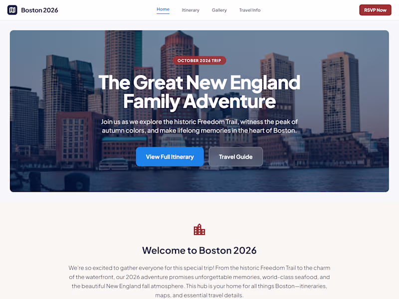 Cover image for I made a clean and simple website for your Boston 2026 famil...