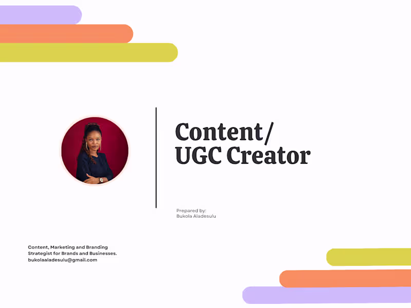 Cover image for UGC & Content Creation