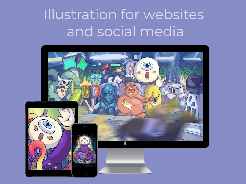 Cover image for Web Illustration/Illustration for social media/Music album cover
