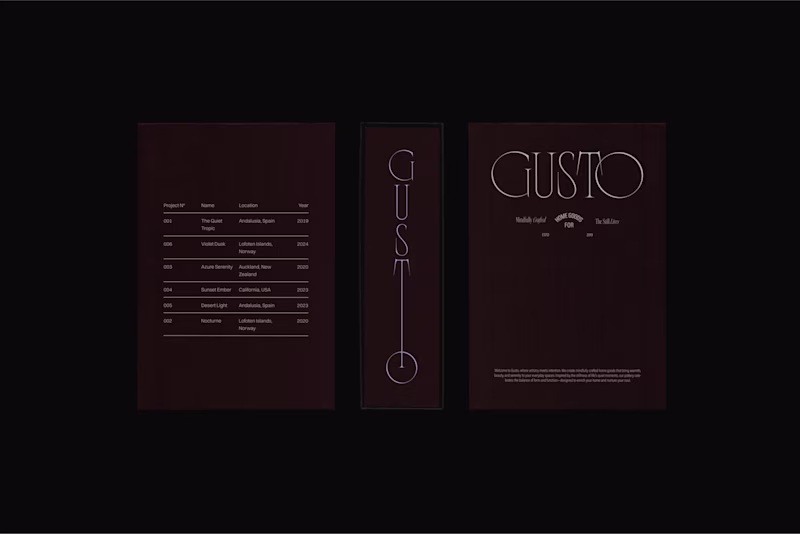Cover image for Gusto Home Goods / Brand & Web