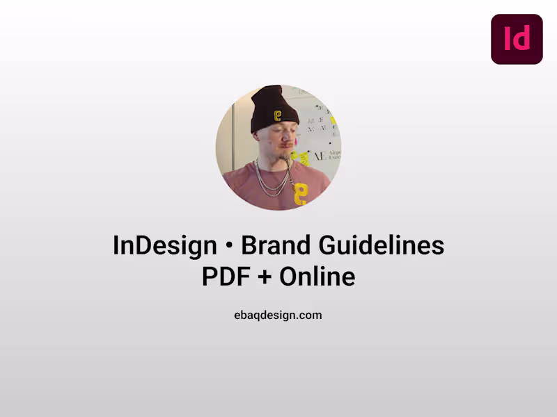 Cover image for InDesign • Brand Guidelines PDF + Online