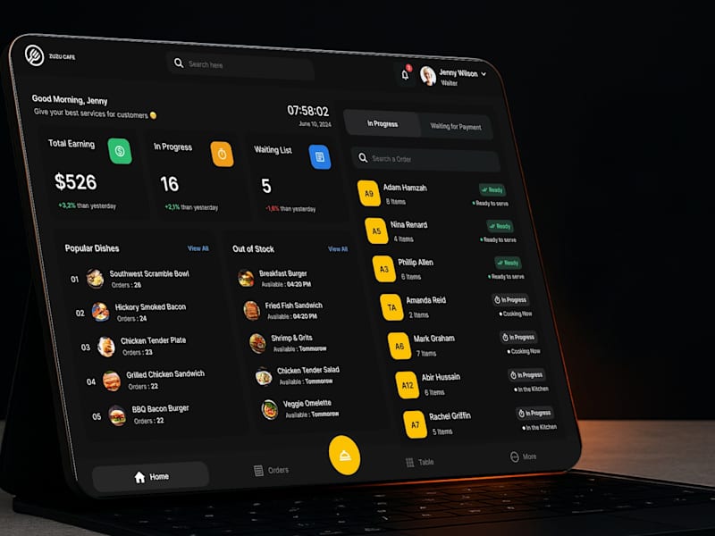Cover image for Restaurant POS System | Point of Sale | UI/UX Design