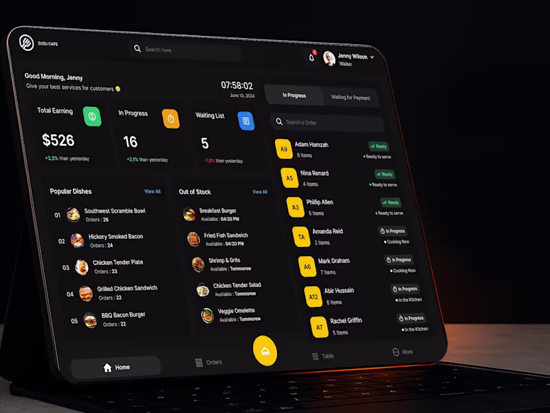 Cover image for Restaurant POS System | Point of Sale | UI/UX Design