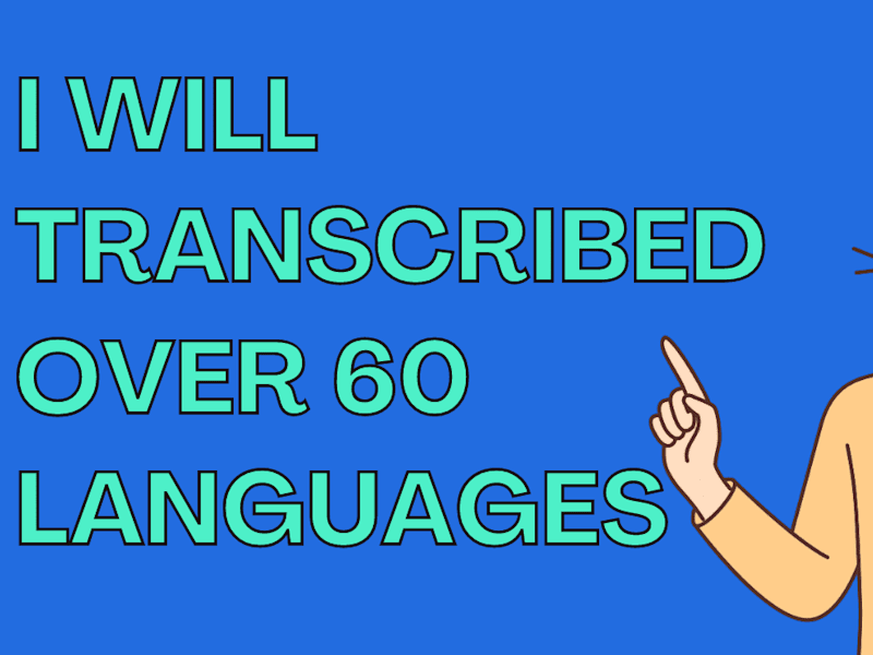 Cover image for i will Transcribed into 60+ languages 