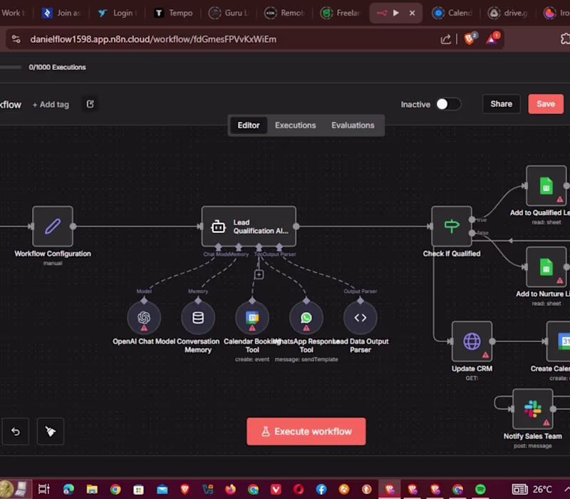 Cover image for WhatsApp AI Agent for Lead Qualification & Booking Automation