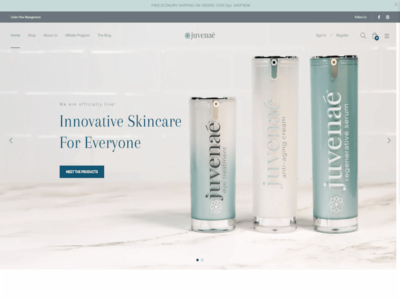 Cover image for juvenaeskincare.com