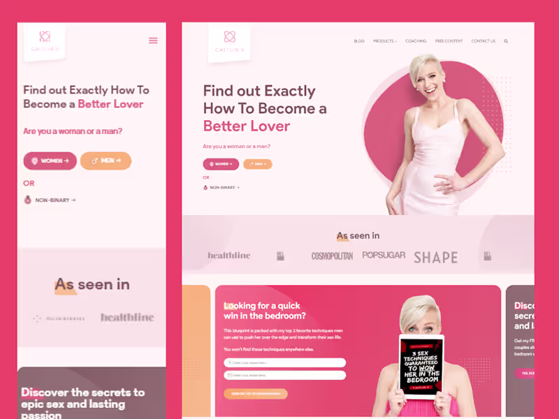 Cover image for Caitlin V – Responsive WordPress Site with Unique UI Design