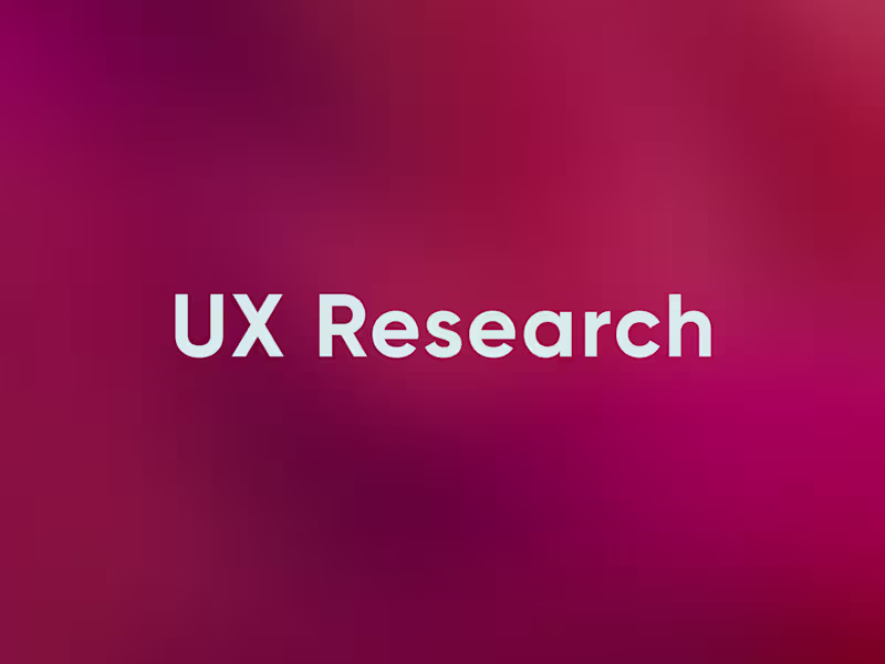 Cover image for UX Research & Market analysis to guide product decisions