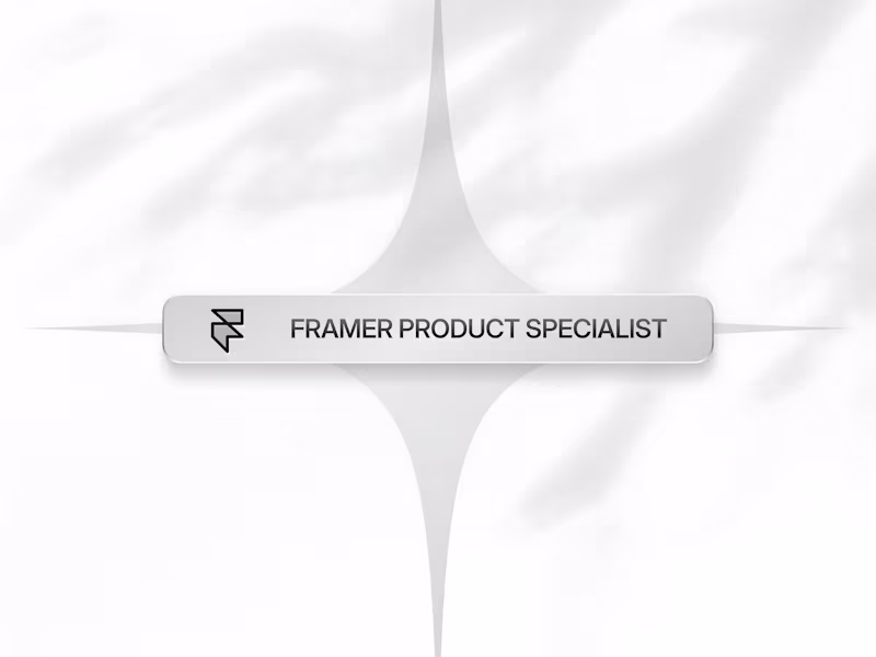 Cover image for Framer Product Specialist Role