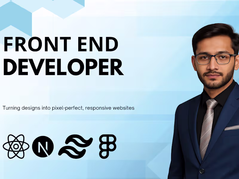 Cover image for Front End Development | Figma to React, Next.js | Pixel-Perfect