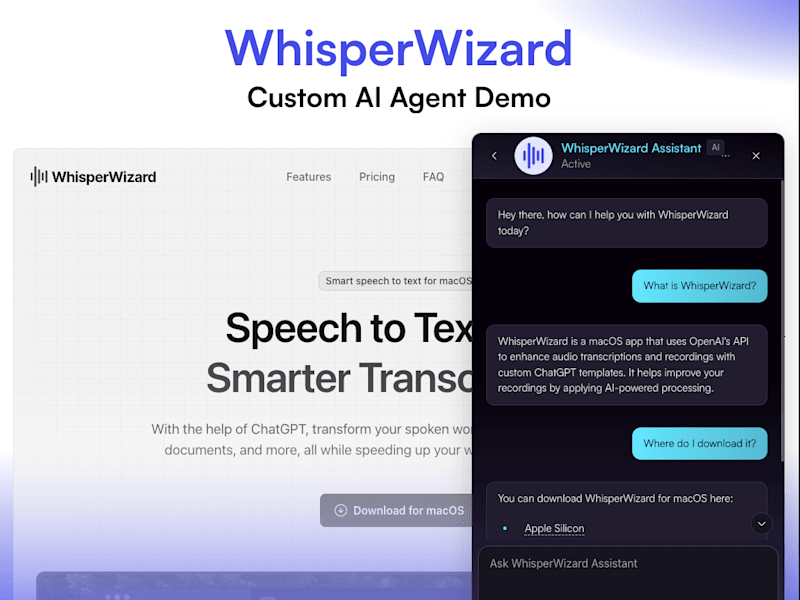 Cover image for Custom AI Agent for WhisperWizard