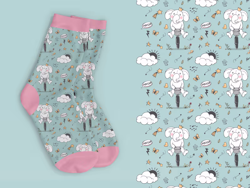 Cover image for I will do knitting socks, sublimation socks design for you