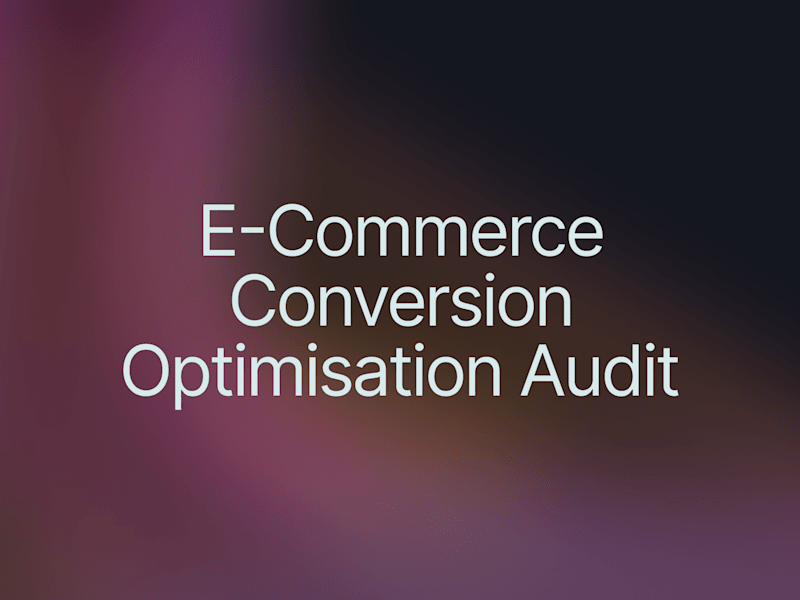 Cover image for E-Commerce Website Audit