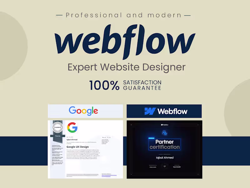 Cover image for Expert Webflow Developer for a Responsive, Custom Website
