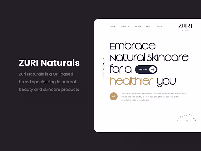 Cover image for Zuri Naturals Website