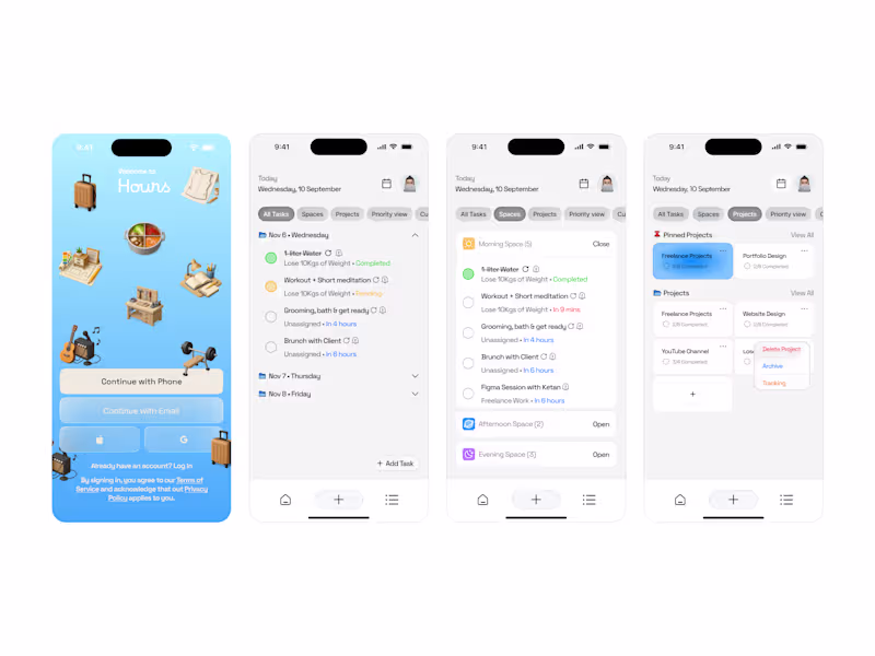 Cover image for Hours – Task & Project Management App