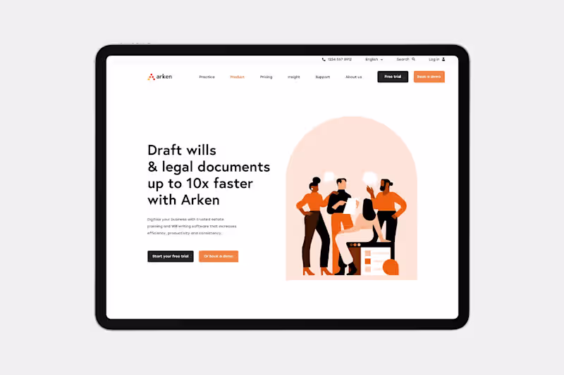 Cover image for Website Design & Development for Arken Legal