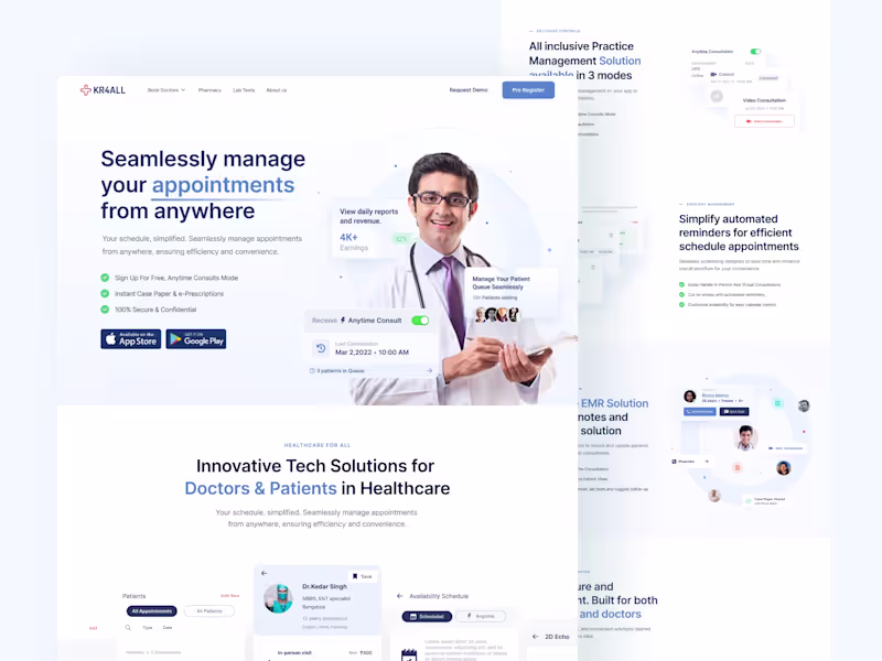 Cover image for Boosting The Doctor App Landing Page to Empower Doctors